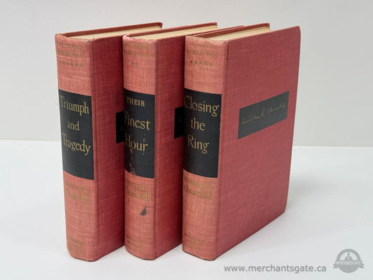 Vintage Winston S. Churchill WWII History Books – 3-Volume Hardcover Set