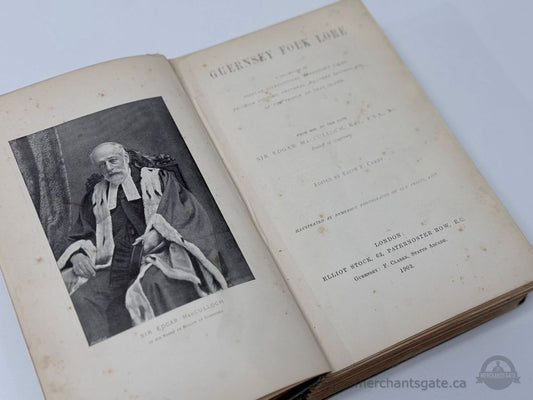 Antique Book – Guernsey Folk Lore by Sir Edgar MacCulloch (1903)