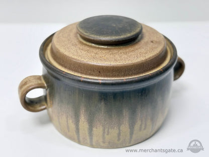 Denby Romany Brown Stoneware Lidded Casserole Dish England 7.75”