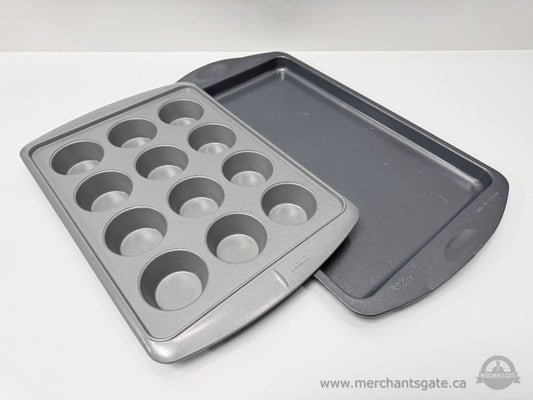 Wilton Nonstick Baking Pan Set Muffin Tin and Baking Sheet