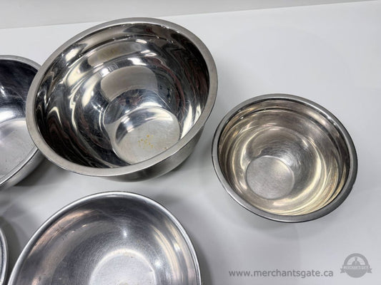 Stainless Steel Mixing Bowl Set Various Sizes Paderno and Mixed Brands