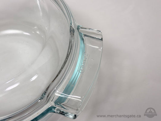 Pyrex Glass Casserole Dish with Lid Made in France 7 Inch Diameter