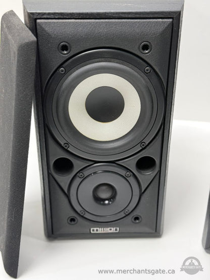 Mission 700 2-Way Bookshelf Speakers – 45–20kHz Frequency Response – Pair