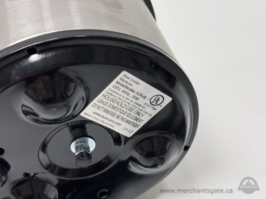 Bravetti Electric Slow Cooker Stainless Steel with Lid