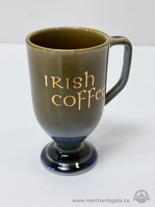 Irish Coffee Stoneware Mug Made in Ireland Footed Ceramic Cup