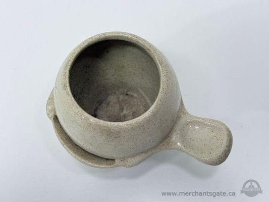 Guernsey Pottery Vintage Stoneware Egg Separator with Handle