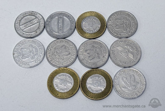 Vintage Toronto Transit Commission TTC Transit Tokens Mixed Lot