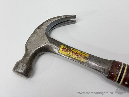 Estwing Claw Hammer Leather Handle Made in USA 11 Inch Vintage Tool