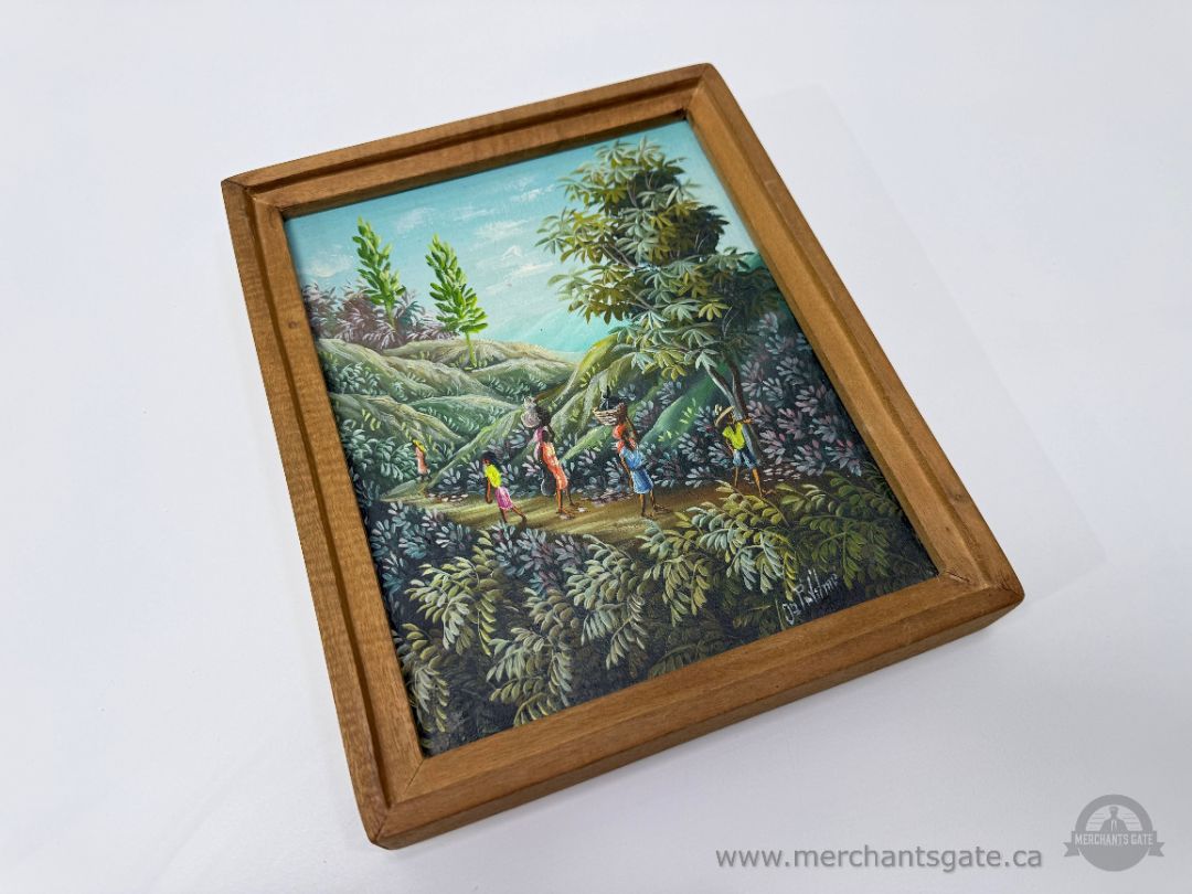 Vintage Framed Folk Art Painting – Strel’s Gallery Toronto – Framed Feb 28, 1986 (9" x 11")