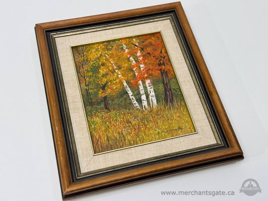 Original Acrylic Painting on Canvas – Autumn Birch Forest – Signed D. Scott D’Krafka (2010)