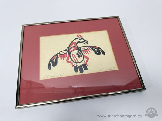 Vintage Indigenous Art Print “Thunderbird” by Tim Paul – Hesquiat – Framed