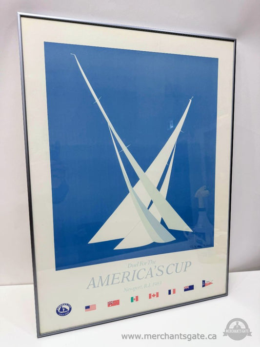 America’s Cup 1983 “Duel for the America’s Cup” Framed Sailing Print – Newport, RI