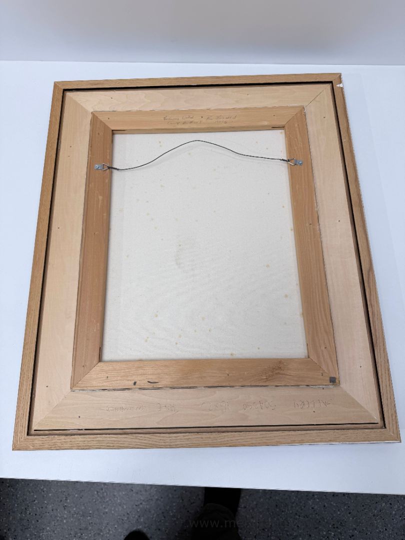 Ken Longchild “Evening Watch (Wolf Brothers)” Framed Print 1984 / Indigenous Wildlife Art