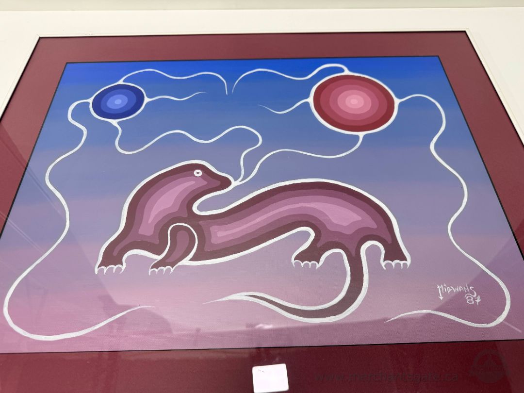 Set of 3 Indigenous Art Prints Signed “Migwans ’88” Framed Canadian Artwork