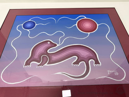Set of 3 Indigenous Art Prints Signed “Migwans ’88” Framed Canadian Artwork