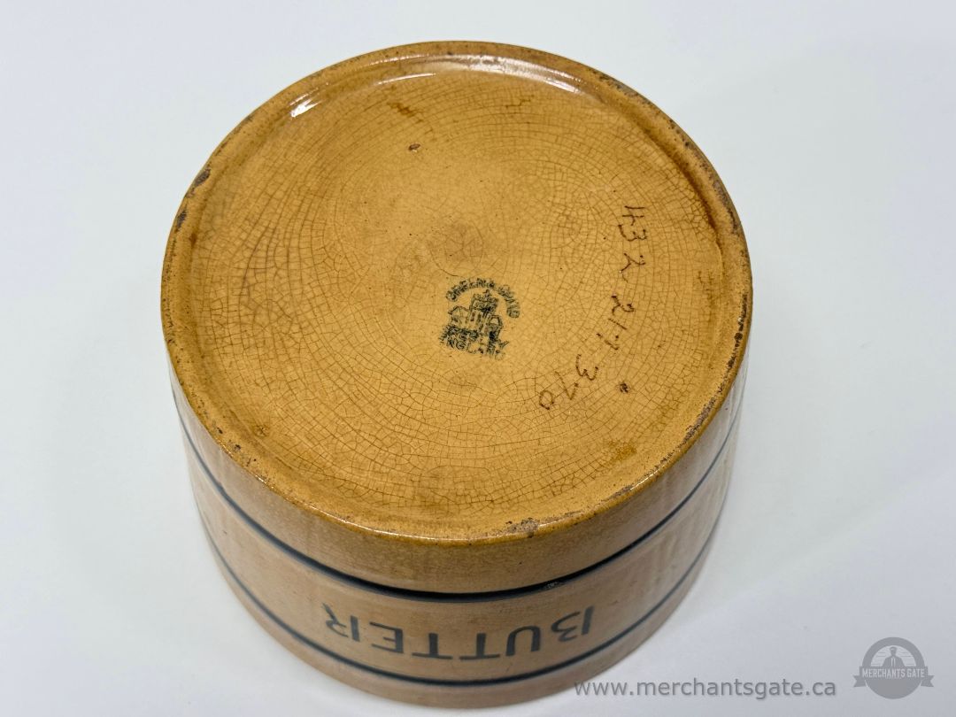 Antique T.G. Green Gresley England Stoneware Butter Crock No Lid / Guernsey