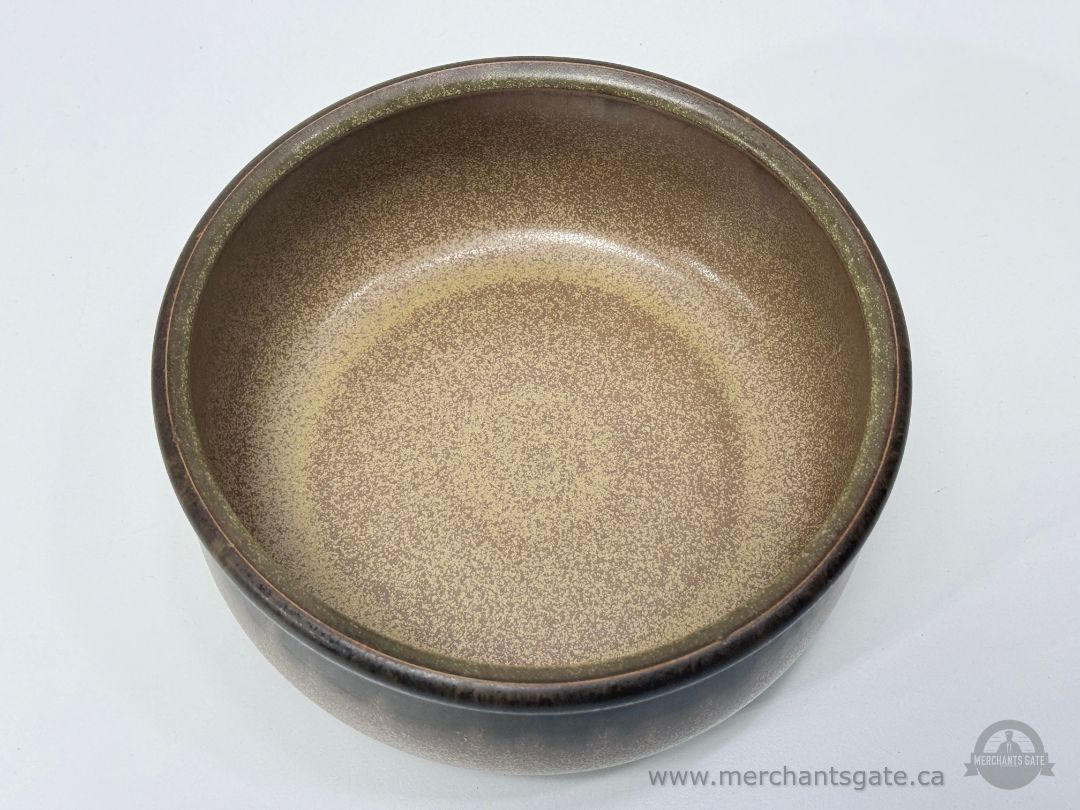 Denby Romany Stoneware Serving Bowl – 7.5" Diameter, Brown Speckled Glaze