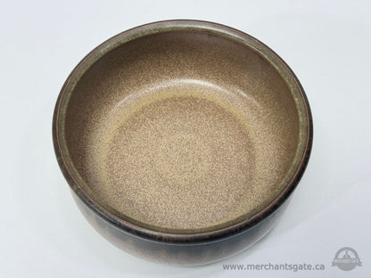 Denby Romany Stoneware Serving Bowl – 7.5" Diameter, Brown Speckled Glaze