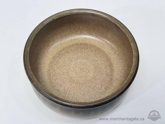 Denby Romany Stoneware Serving Bowl – 7.5" Diameter, Brown Speckled Glaze