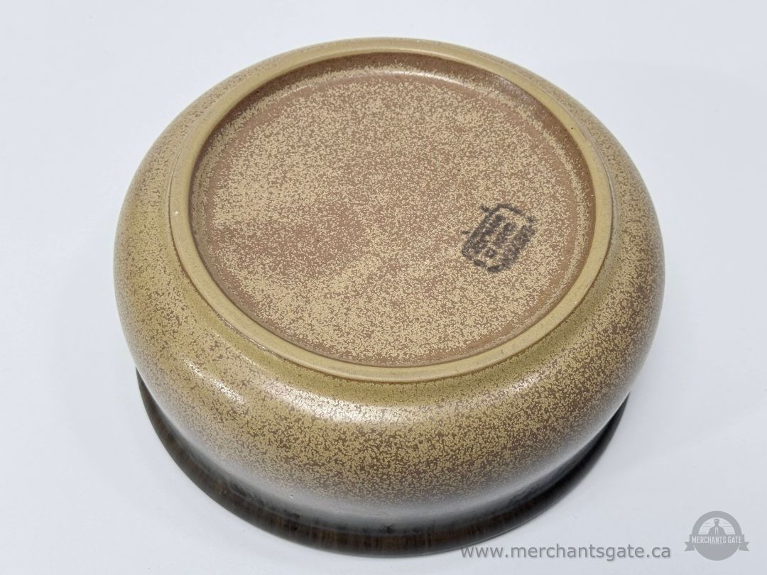 Denby Romany Stoneware Serving Bowl – 7.5" Diameter, Brown Speckled Glaze