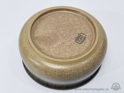 Denby Romany Stoneware Serving Bowl – 7.5" Diameter, Brown Speckled Glaze