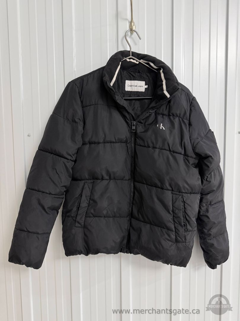 Calvin Klein Jeans Women’s Black Puffer Jacket – Size Medium