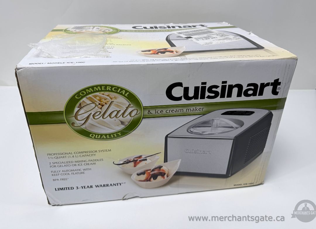 New Cuisinart Gelato and Ice Cream Maker ICE 1000 Compressor Model