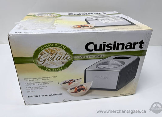 New Cuisinart Gelato and Ice Cream Maker ICE 1000 Compressor Model