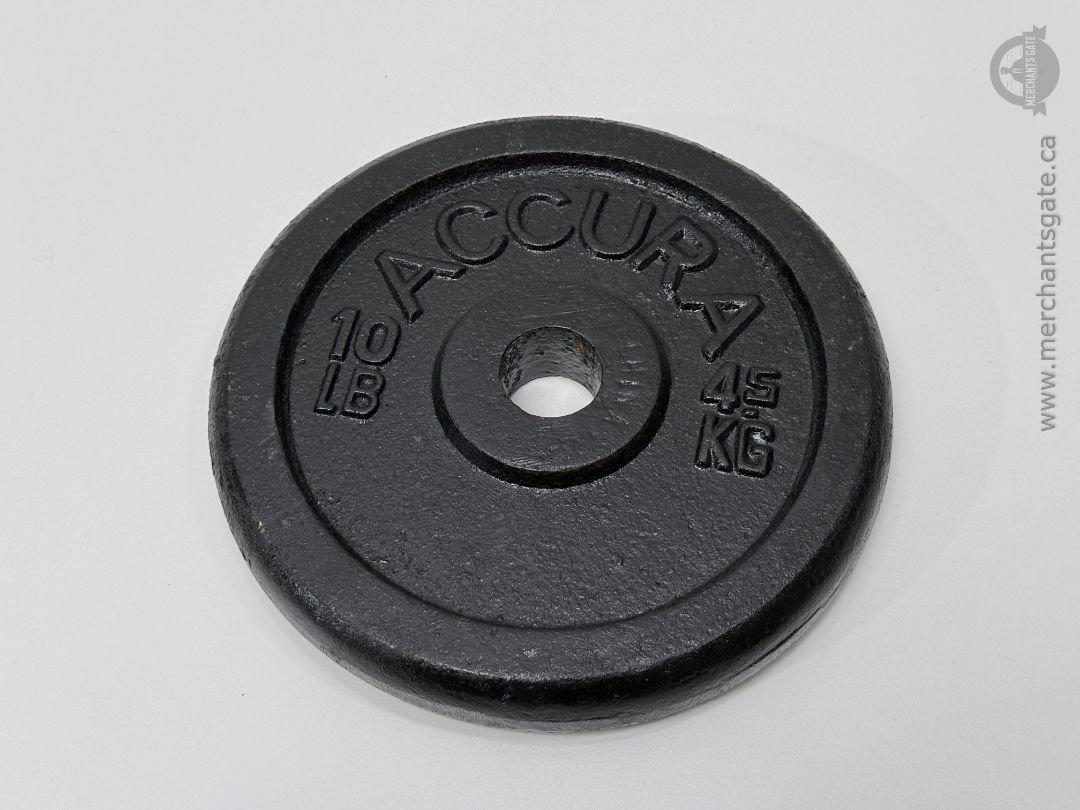 Accura 10 lb Cast Iron Weight Plate Standard 1 Inch Barbell