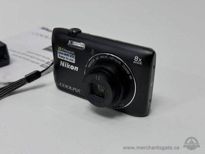 Nikon COOLPIX S3700 20.1MP Digital Camera – 8x Optical Zoom Wi-Fi