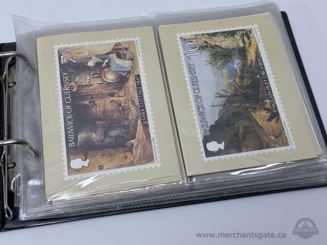 Guernsey Post Office Stamp Card Collection – Large Binder Lot (17 Pages, 1980s–1990s)