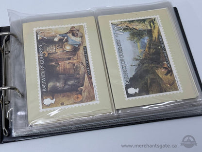 Guernsey Post Office Stamp Card Collection – Large Binder Lot (17 Pages, 1980s–1990s)
