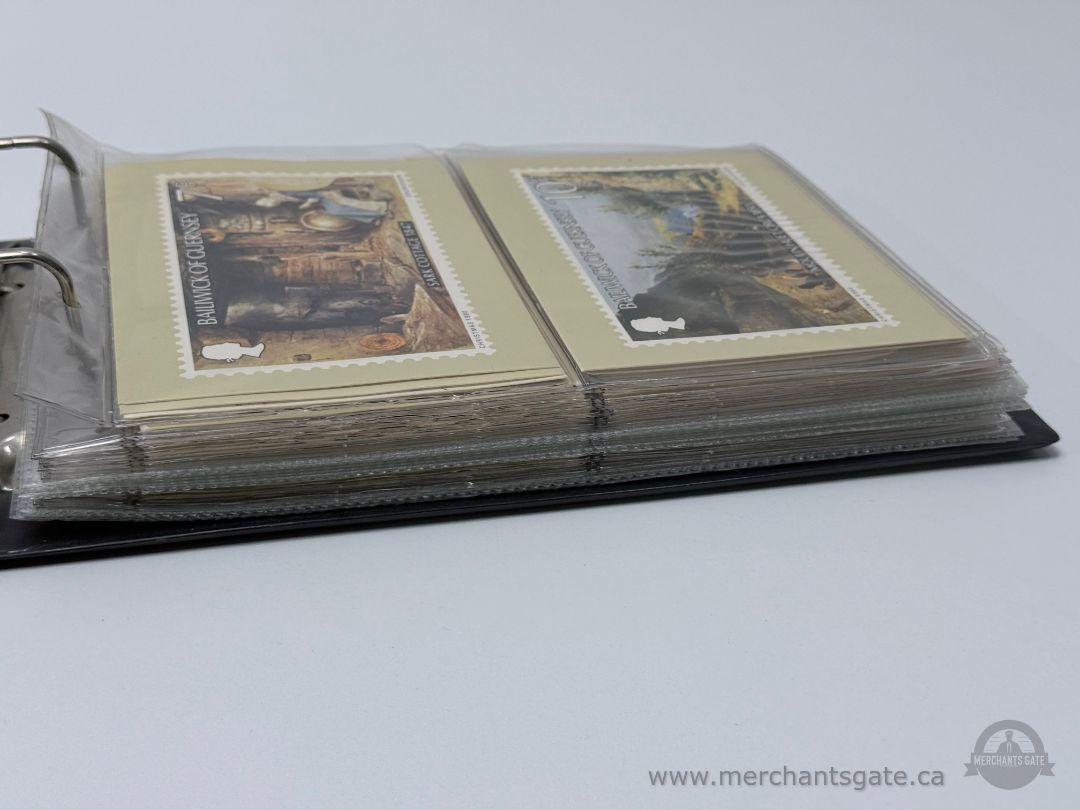 Guernsey Post Office Stamp Card Collection – Large Binder Lot (17 Pages, 1980s–1990s)