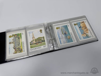 Guernsey Post Office Stamp Card Collection – Large Binder Lot (17 Pages, 1980s–1990s)