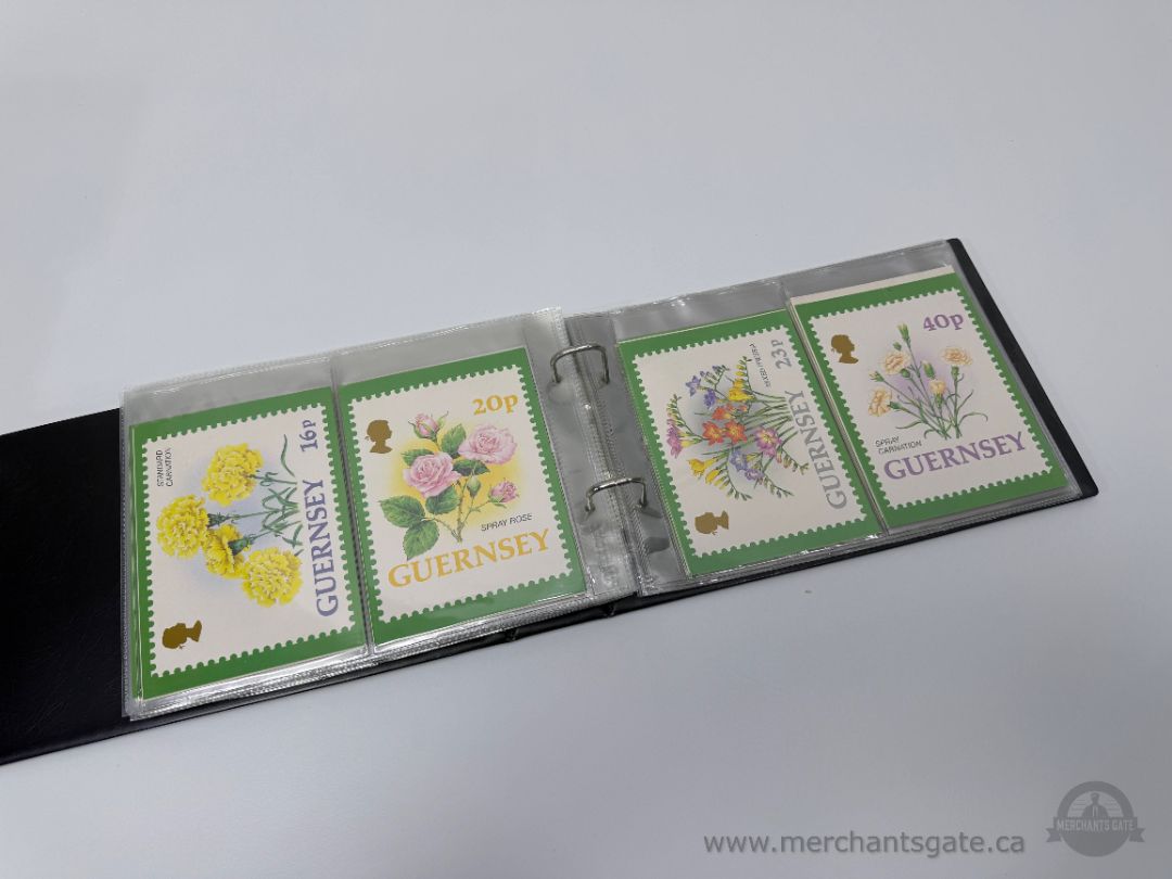 Guernsey Post Office Stamp Card Collection – Large Binder Lot (17 Pages, 1980s–1990s)
