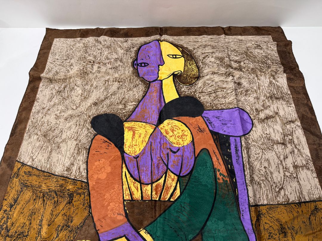 Vintage Square Scarf Lot of 6 – 1960s–1990s Retro Floral & Abstract, Some Silk