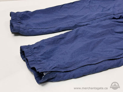 Vintage Nike Track Pants – Blue Nylon Warm-Up Pants (Size L)