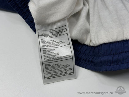 Vintage Nike Track Pants – Blue Nylon Warm-Up Pants (Size L)