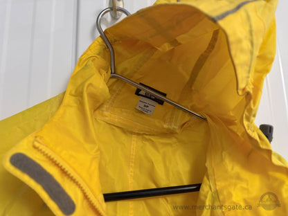 MEC Yellow Hooded Rain Jacket Womens Size Small Made in Canada