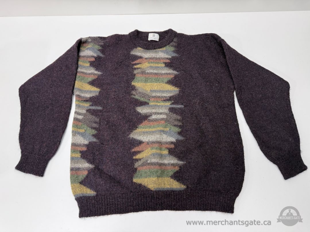 Vintage Knit Sweater Lot of 4 – Alpaca, Fair Isle, Panda & Handmade Crochet (Women’s M est.)