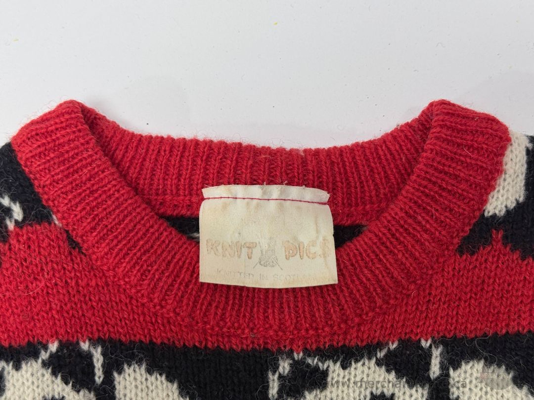 Vintage Knit Sweater Lot of 4 – Alpaca, Fair Isle, Panda & Handmade Crochet (Women’s M est.)