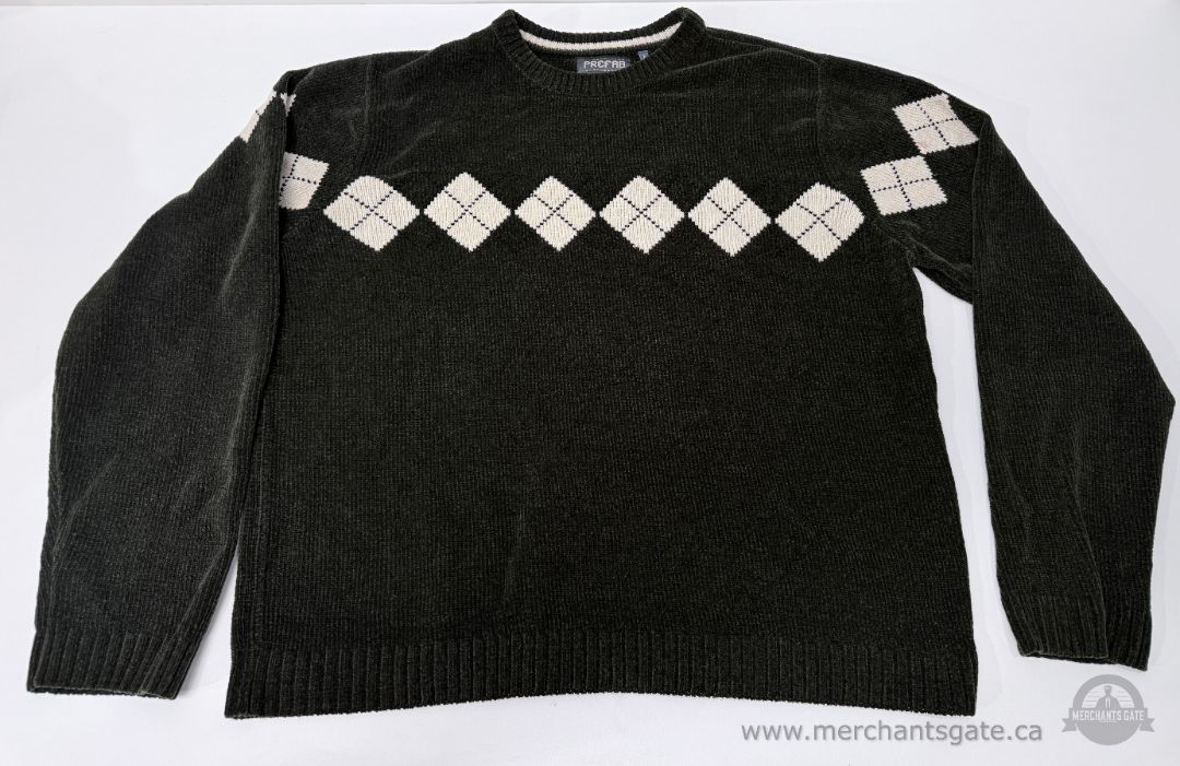 Prefab Womens Argyle Knit Sweater Size Large