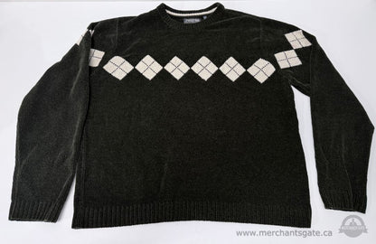 Prefab Womens Argyle Knit Sweater Size Large