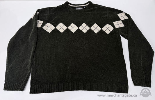 Prefab Womens Argyle Knit Sweater Size Large
