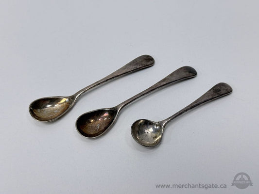 Vintage Silverplate Demitasse Spoons Set of Three