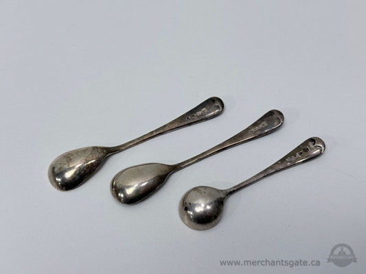 Vintage Silverplate Demitasse Spoons Set of Three
