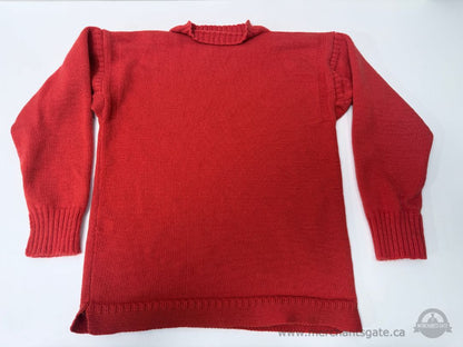 Vintage Red Wool Knit Sweater Long Sleeve Pullover Likely 1960s or 1970s