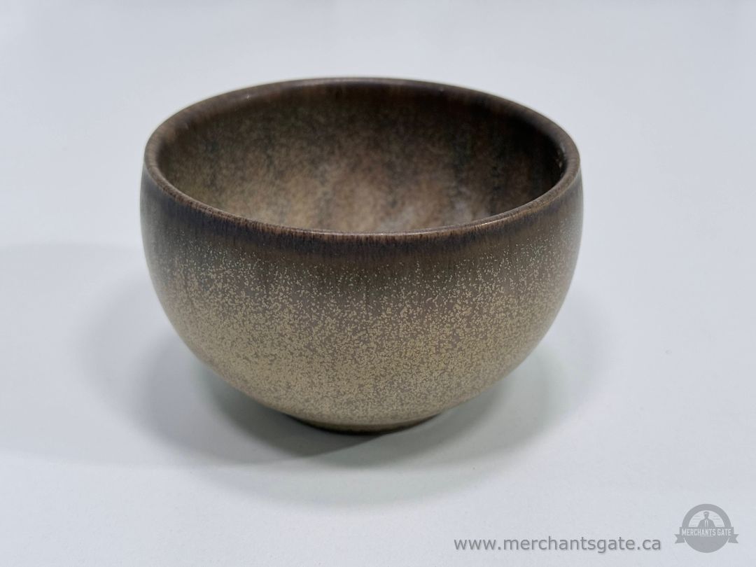 Vintage Studio Pottery Stoneware Bowl Brown Speckled Glaze