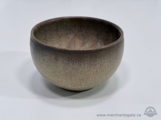 Vintage Studio Pottery Stoneware Bowl Brown Speckled Glaze