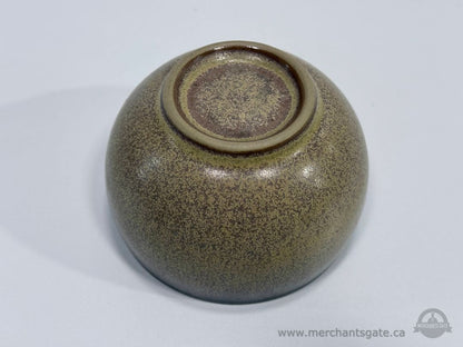 Vintage Studio Pottery Stoneware Bowl Brown Speckled Glaze